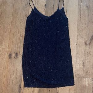 Cute semi-sheer sparkly holiday dress! Perfect for a night out